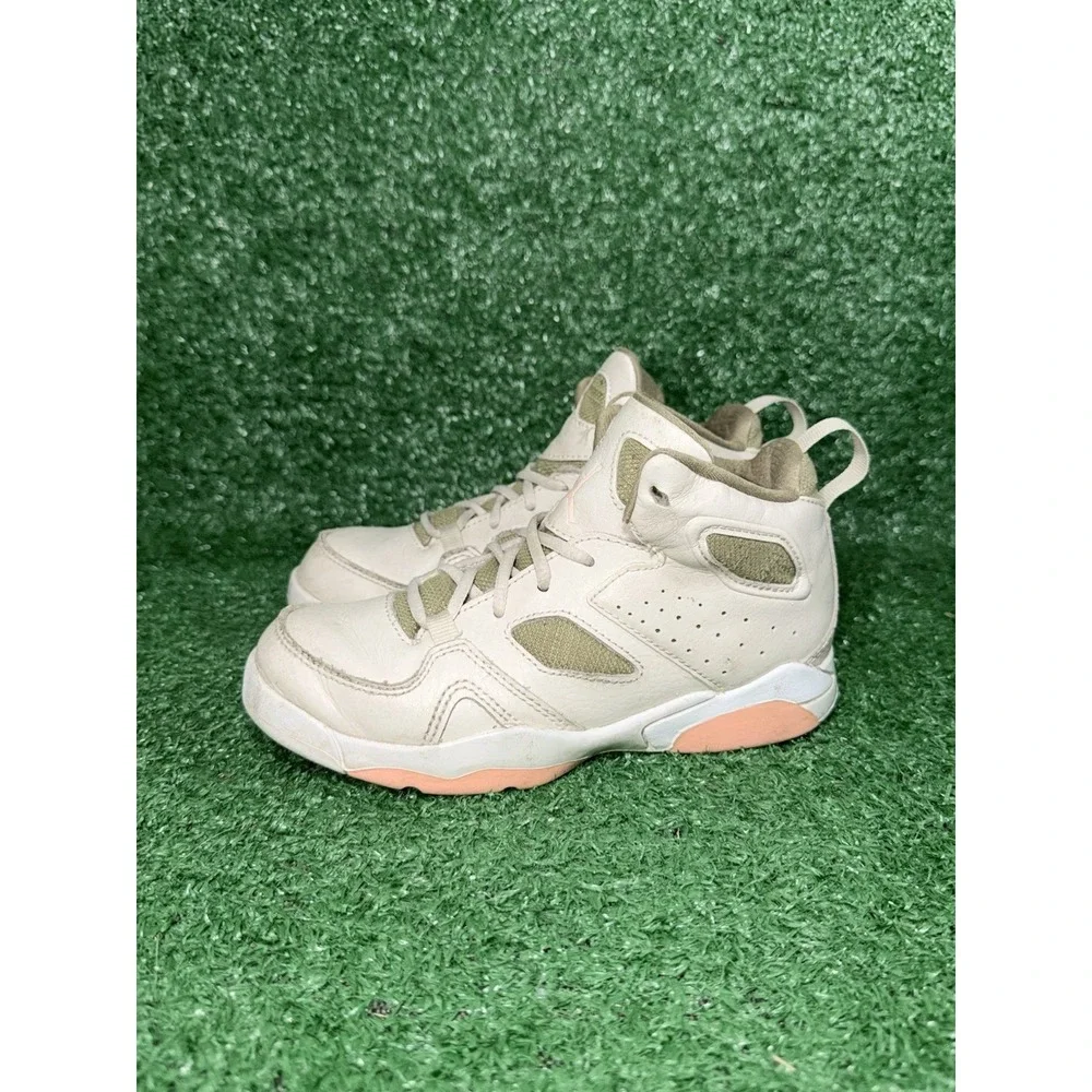Air Jordan Flight Club '91 Toddler Size 12C Beige Pink Walking Shoes Sneakers‎